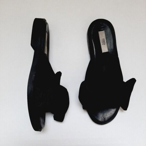 MIISTA London Valerie Sandal Bow Black Sz 36 / US 5.5 - Picture 2 of 13